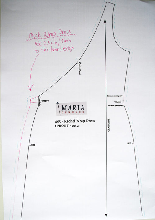Rachel Pattern Hack: Faux Wrap Dress or top | Sewing Life by MariaDenmark