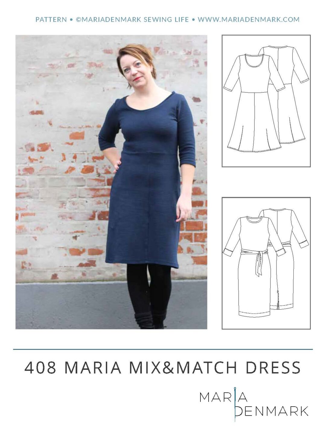 408 – Maria Mix&Match Knit Dress Sewing Pattern | Sewing Life by ...