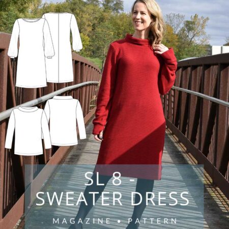 SL 8 - SWEATER & SWEATER DRESS Sewing Pattern + Magazine - MariaDenmark ...