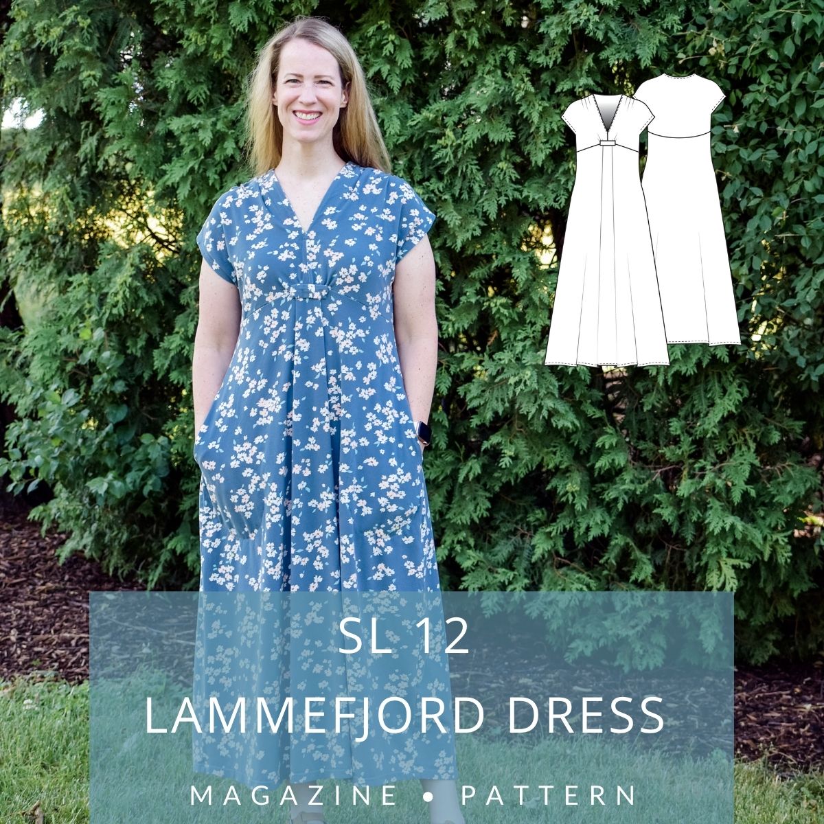 406 – Karen Drape Dress Sewing Pattern