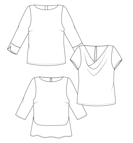 108 - Mary Basic Blouses Sewing Pattern - MariaDenmark Sewing Life